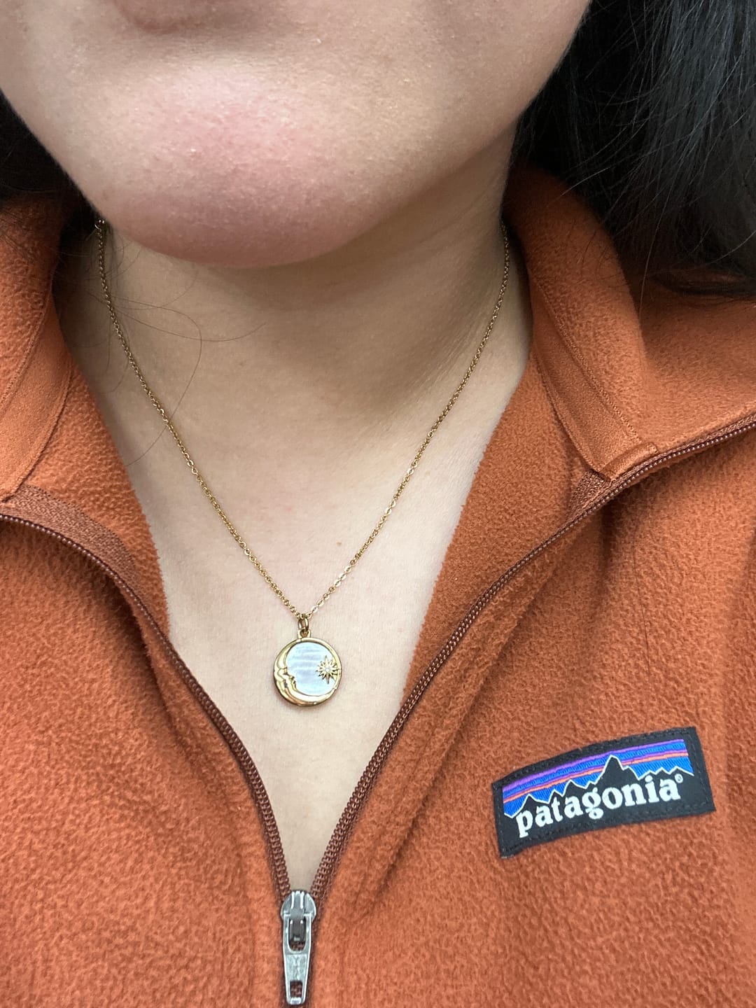 Customer photo review of 'Dreaming in the Clouds' Moon & Star Necklace