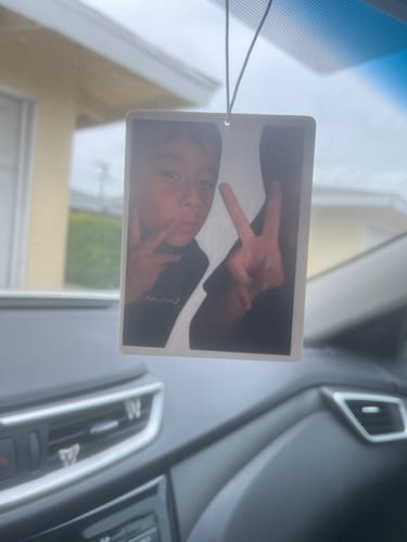 Customer photo review of Custom Car Air Freshener