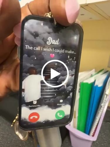 Customer video review of The Call I Wish I Could Take Memorial Sympathy Gift Remembrance Keepsake Photo Personalized Acrylic Keychain