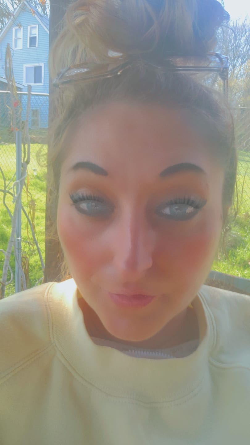 Customer photo review of Pixie Blue Prescription Coloured Contact Lenses