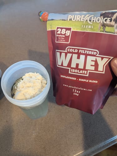 Customer photo review of Whey Protein Isolate Flight   Try all 5 flavors!