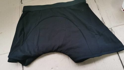 Customer photo review of Men's Ultra-Absorbent Incontinence Boxer Briefs