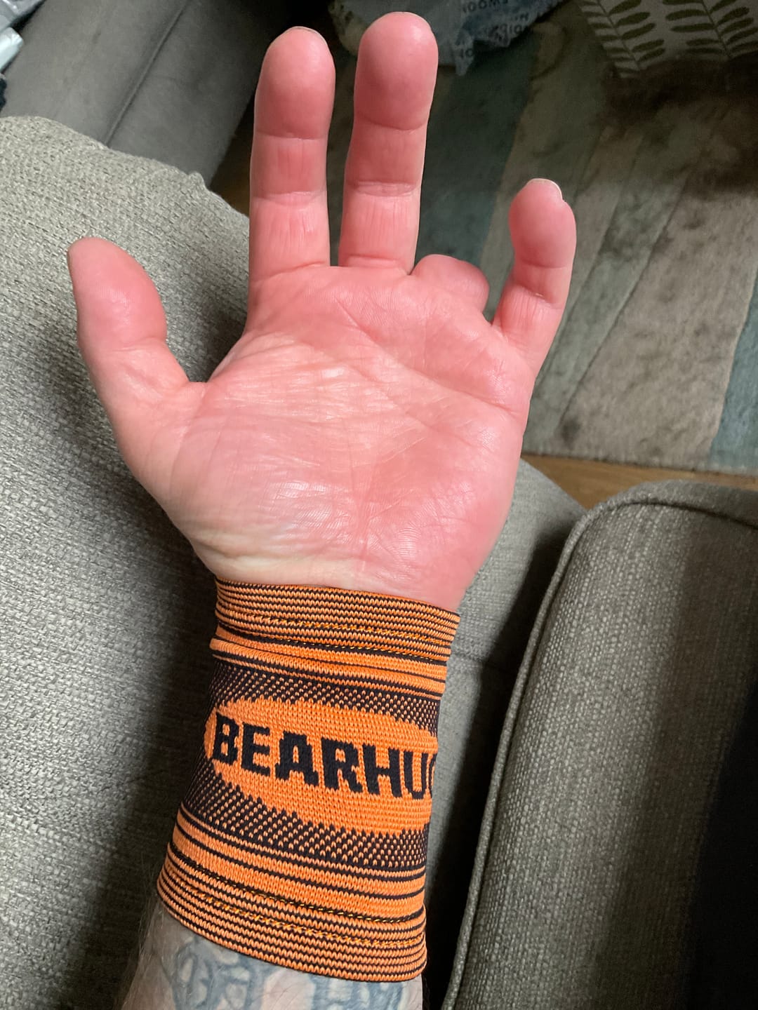 Customer photo review of Pair of Wrist Compression Support Sleeves For Arthritic & Sports Pain Relief