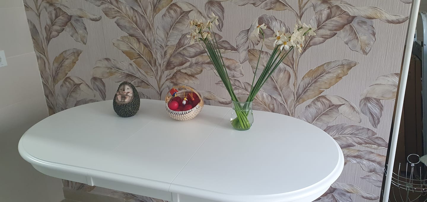 Customer photo review of Masa extensibila DELLO, alb, 100/129x70x75 cm