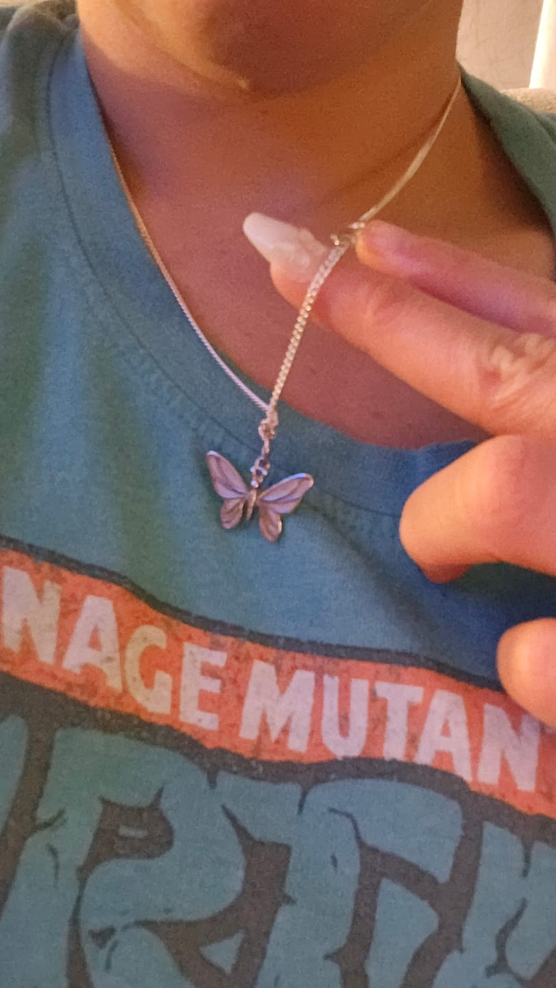 Customer photo review of BUTTERFLY PENDANT