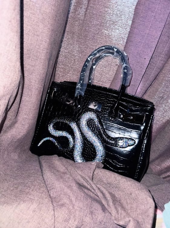 Customer photo review of Customizable Crocodile Textured Tote Bag