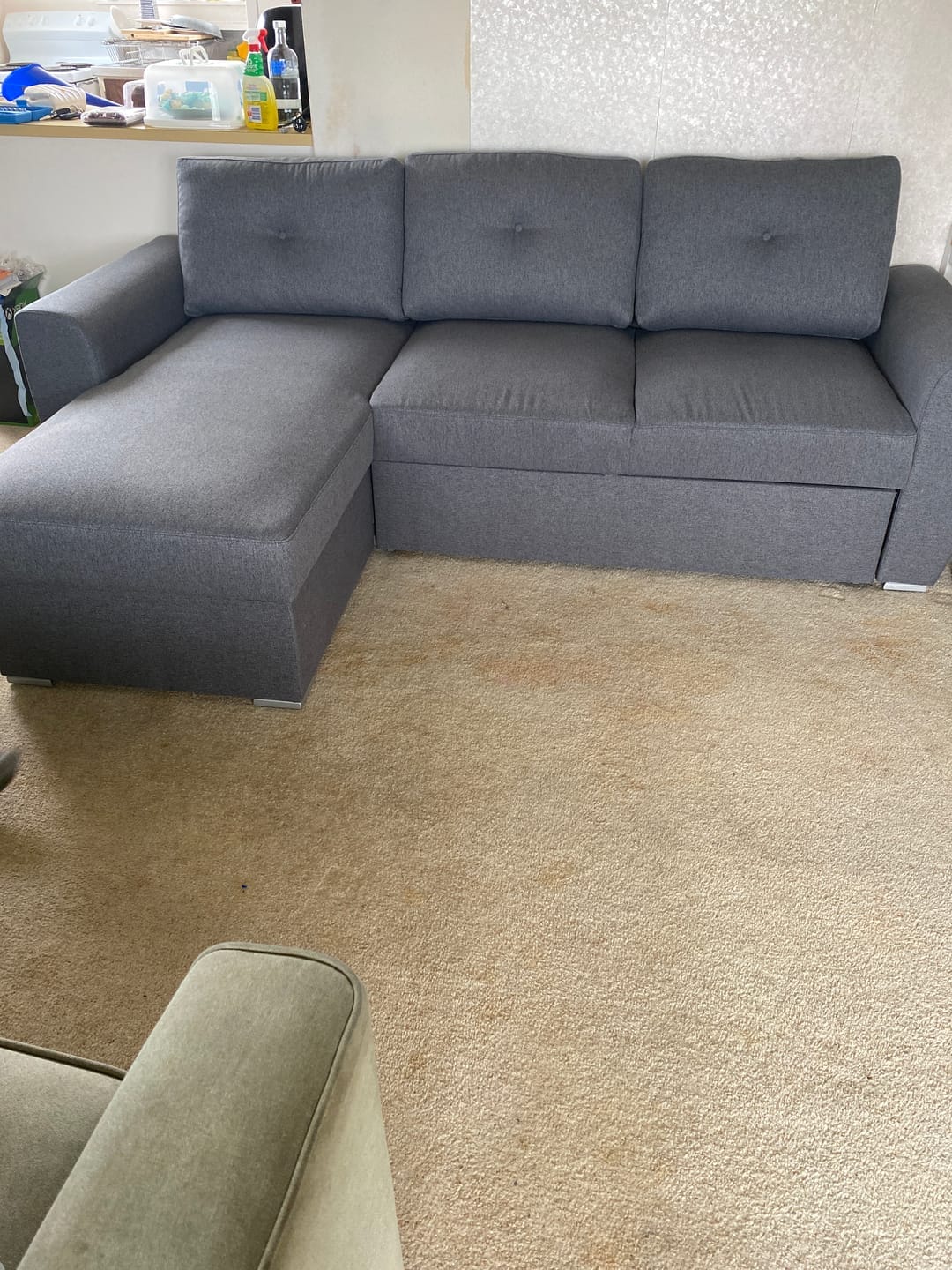 Customer photo review of Cuneo Sofa Bed with storage (Multi Color options)