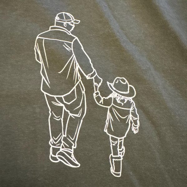 Customer photo review of Custom Embroidered Photo T-shirt for Dad | Personalized Dad Portrait Shirt For Father's Day