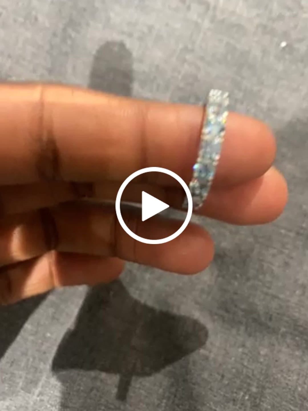Customer video review of Light Blue Moissanite Tennis Ring - 925 Silver - D Color - VVS1