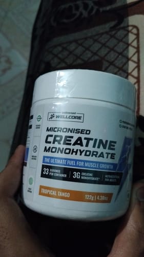 Customer photo review of Wellcore - Pure Micronised Creatine Monohydrate (122g, 33 Servings) Tropical Tango