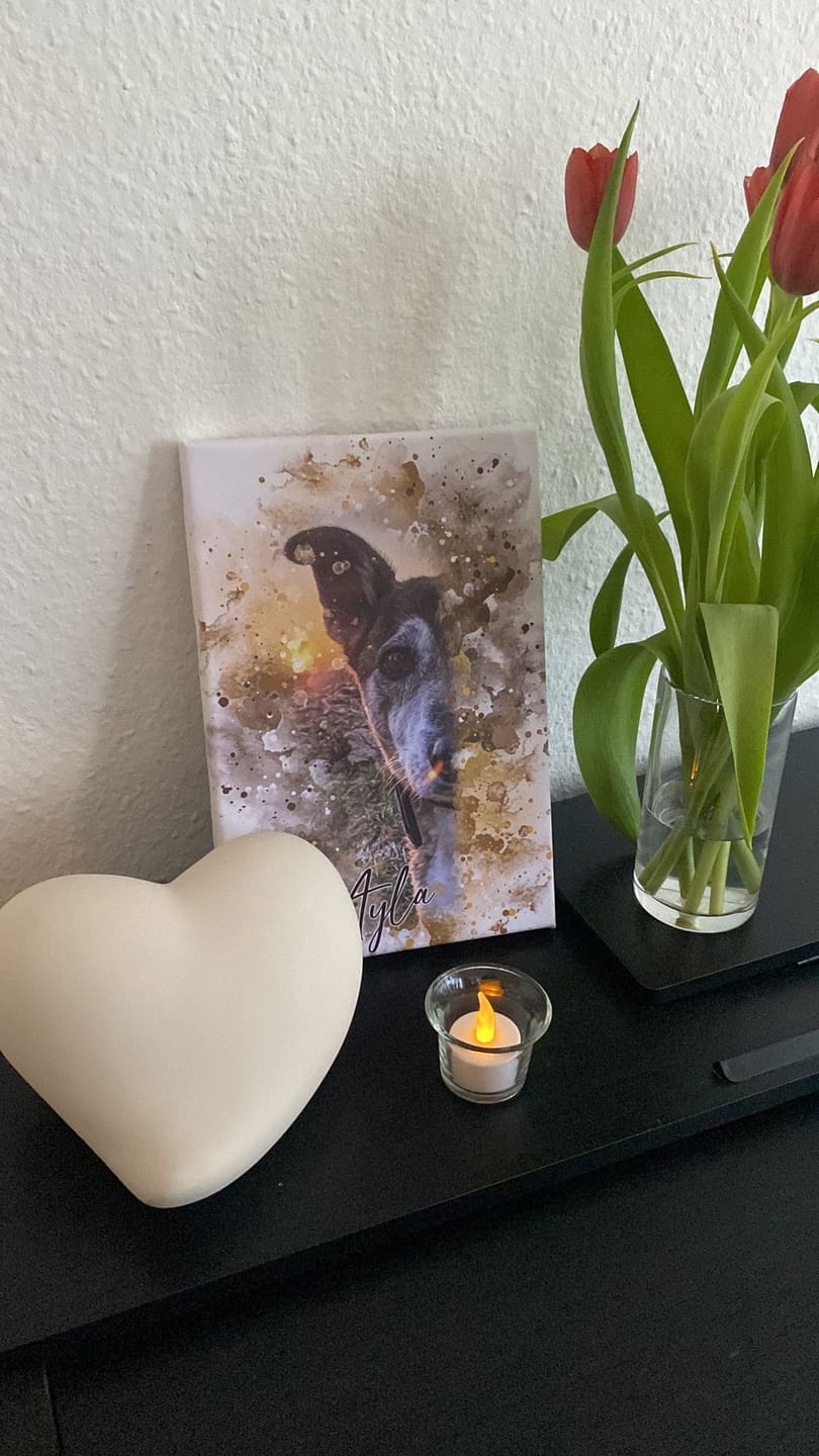 Customer photo review of Tierisches Wasserfarben Hunde Portrait