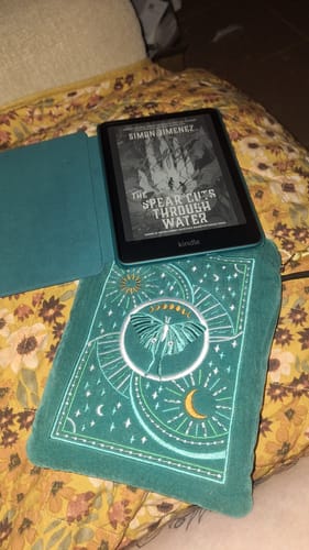 Customer photo review of Luna Moth E-Reader Sleeve