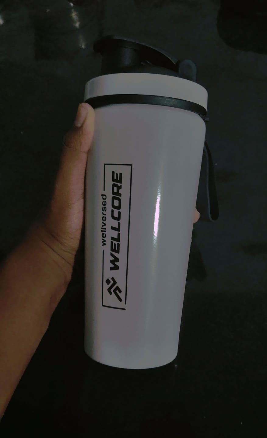Customer photo review of Wellcore - Micronised Creatine Monohydrate (83 Servings, Unflavoured) + Premium Steel Shaker | Muscle Growth & Recovery | Trustified Certified