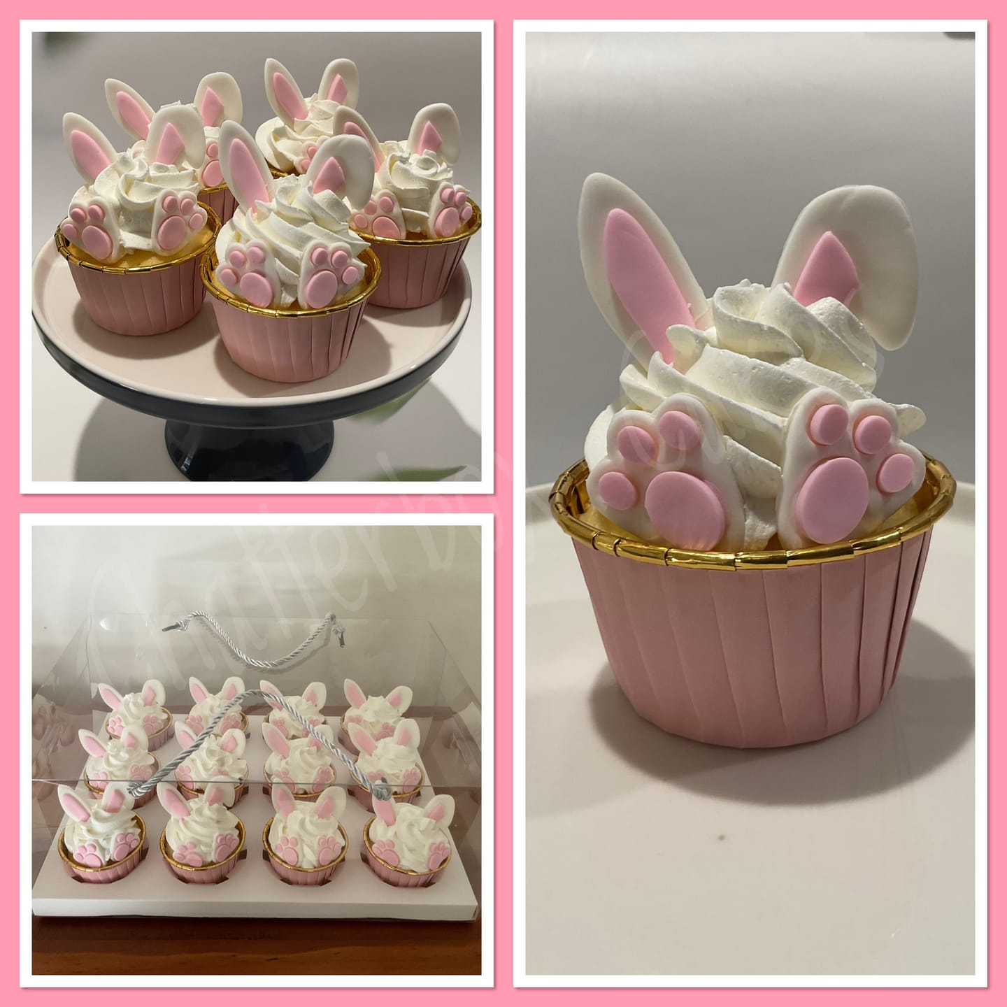 Customer photo review of Bunny Ears and Feet Cupcake Topper Cookie Cutters