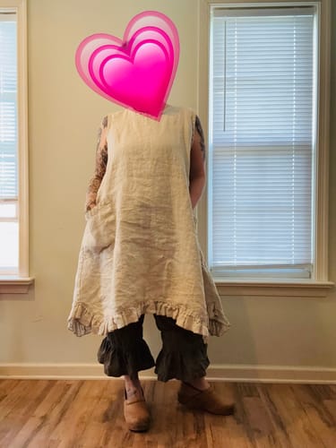 Customer photo review of Mary Ellen Over Smock in Linen