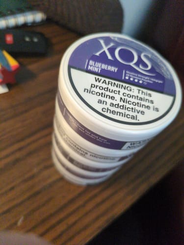 Customer photo review of Blueberry Mint Nicotine Pouches