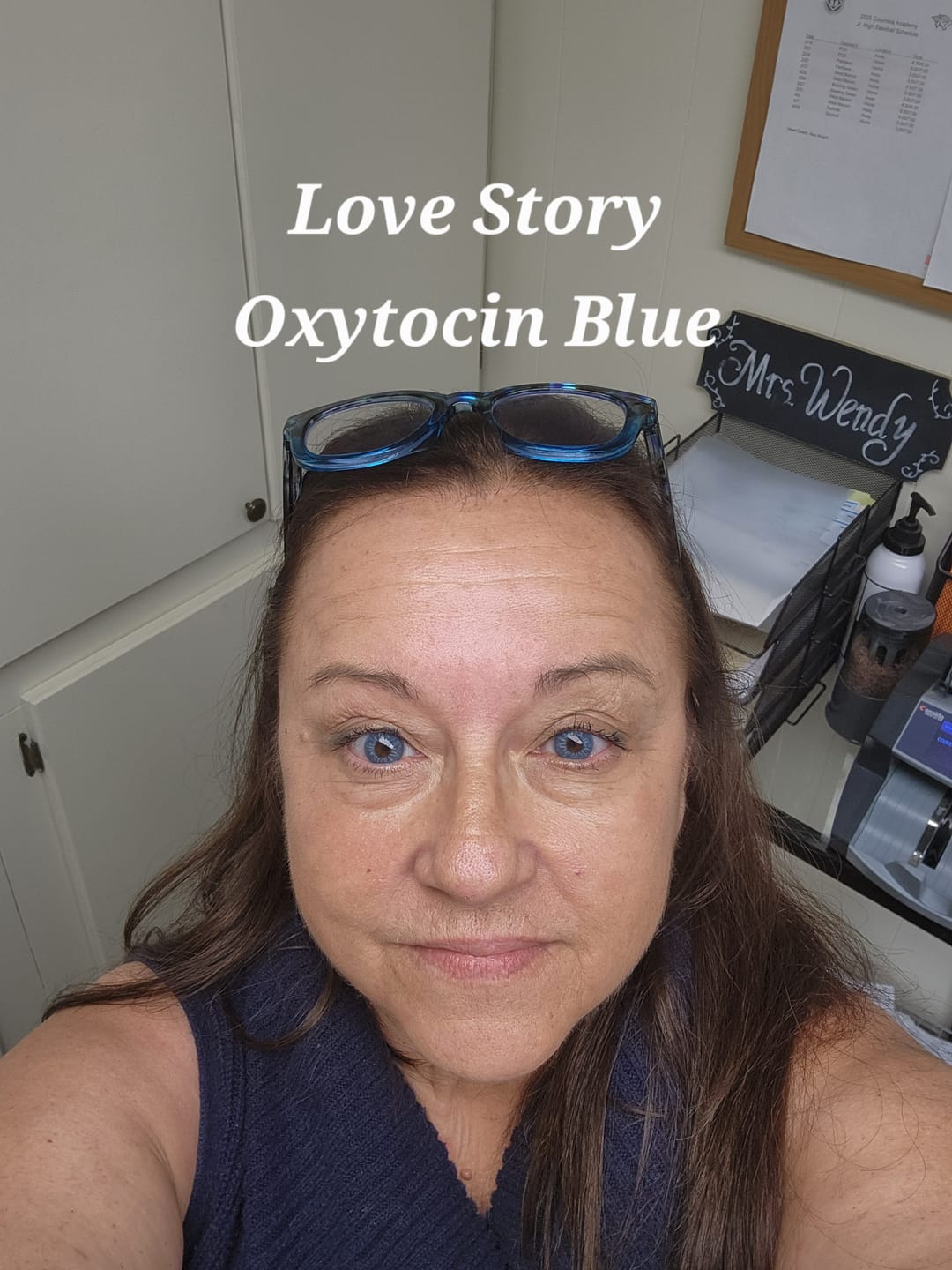 Customer photo review of Love Story Oxytocin Blue Prescription Coloured Contact Lenses