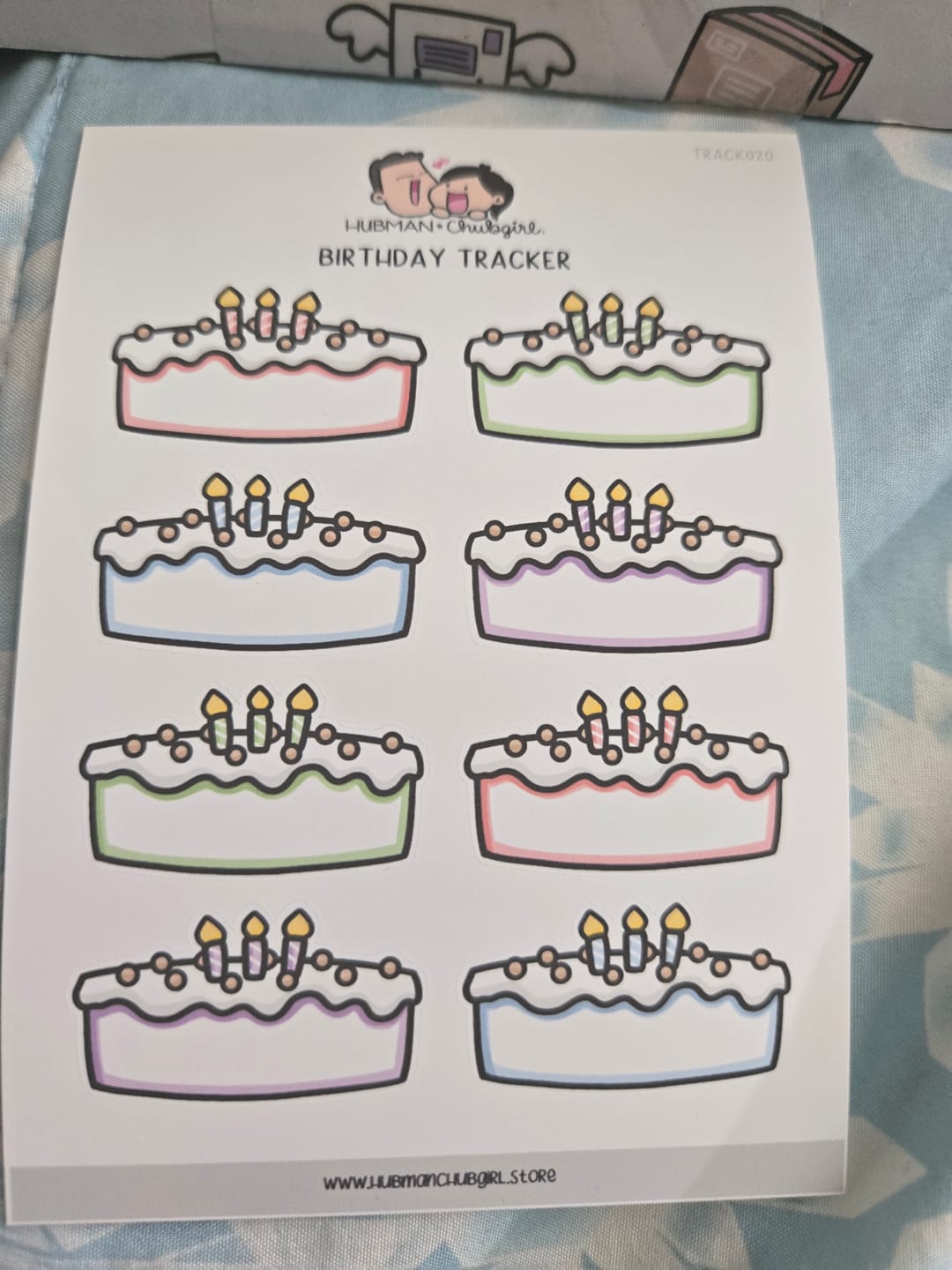 Customer photo review of Birthday Tracker Planner Stickers