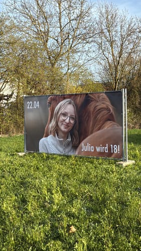 Customer photo review of Bauzaunplane inkl. Druck