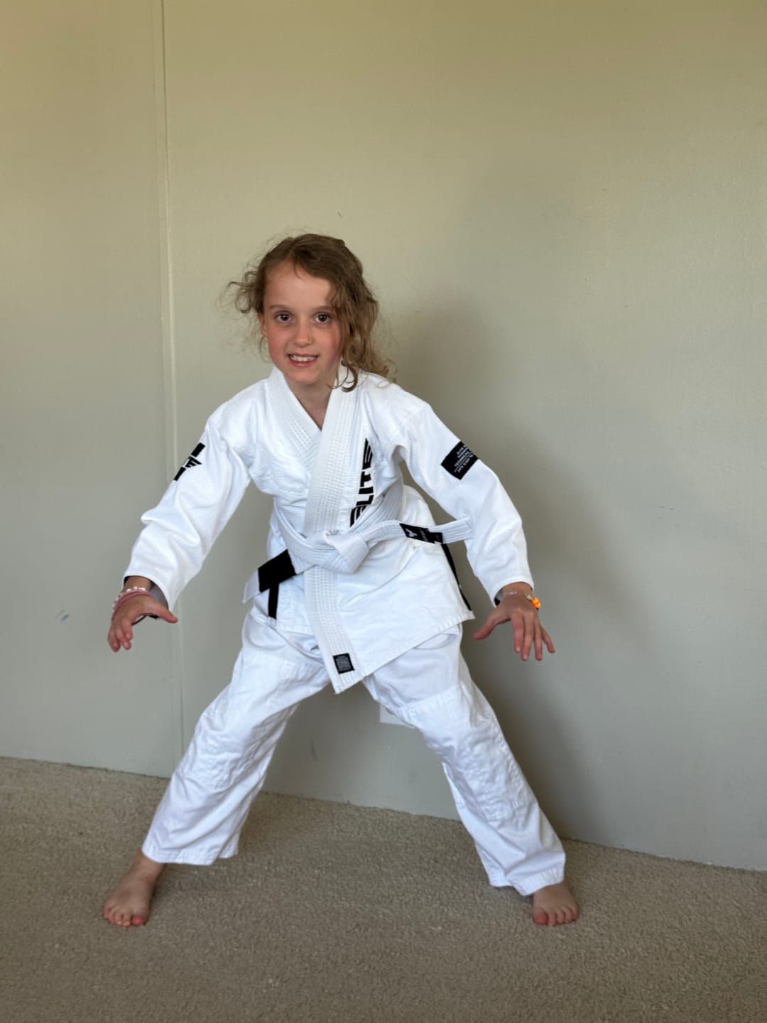 Customer photo review of Core White Brazilian Jiu Jitsu Kids BJJ Gi