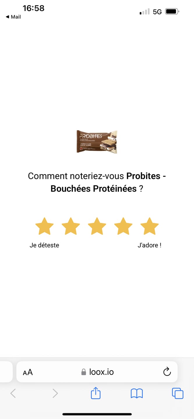 Customer photo review of Probites - Bouchées Protéinées