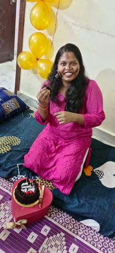 Customer photo review of Saman Deep Pink Luxe Muslin Kurta