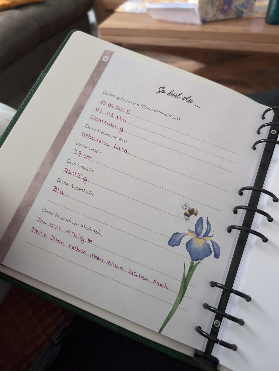 Customer photo review of Notizen und Bilder mit 22 Seiten (Blumen)