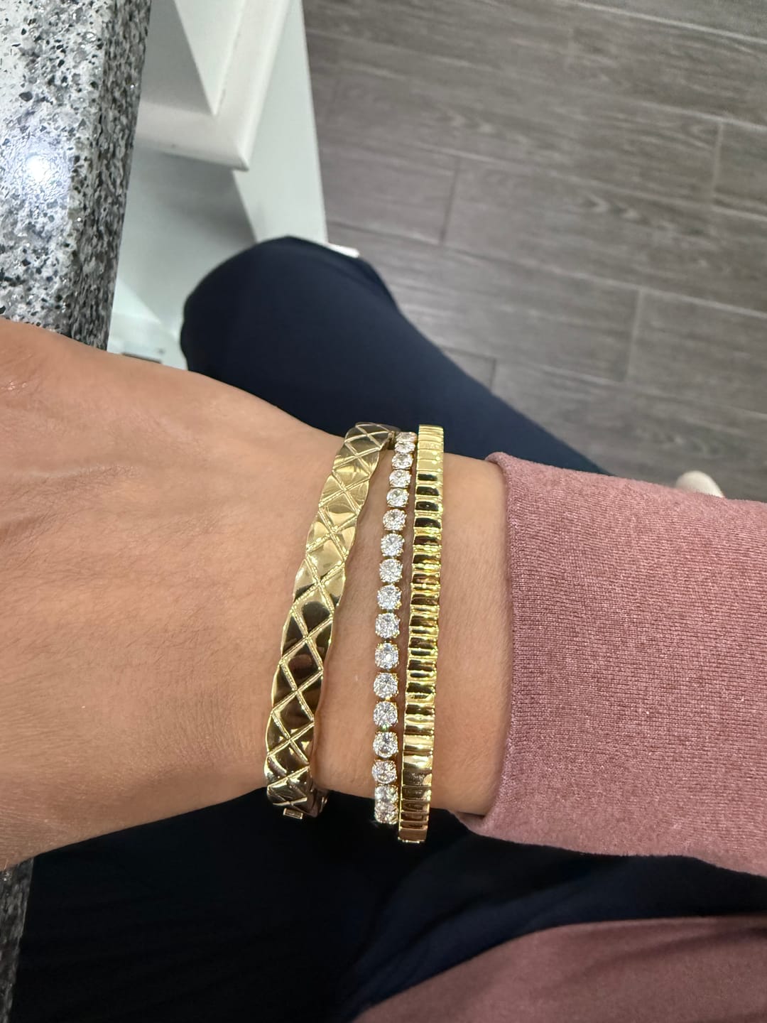 Customer photo review of Mini Pleat Bangle