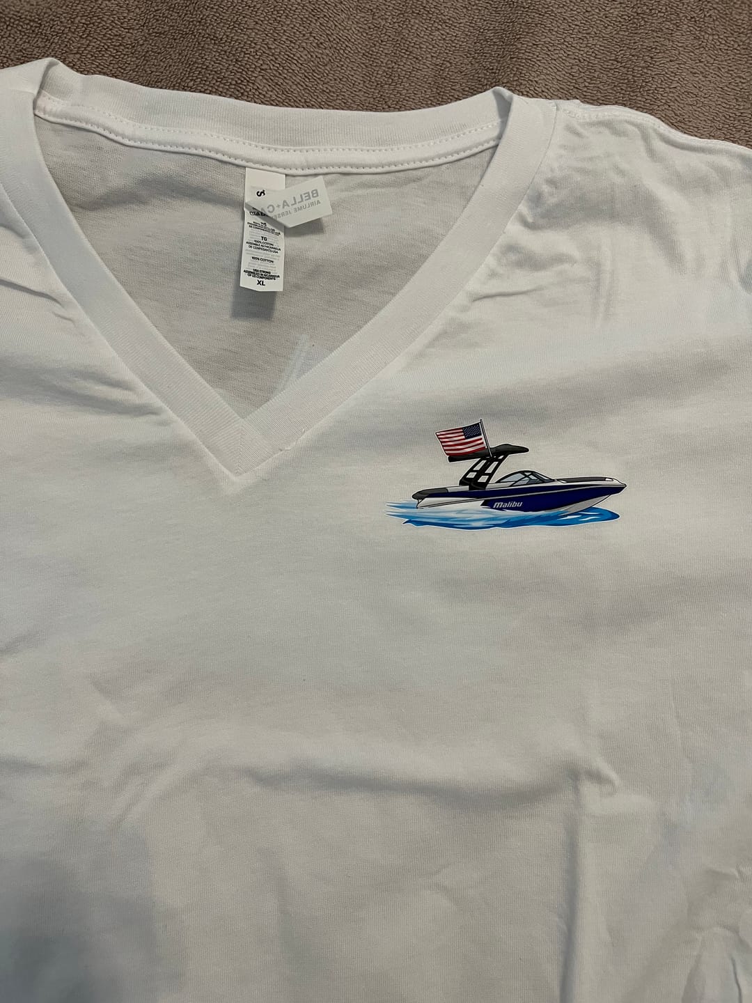 Customer photo review of Womens Cotton Custom Boat T-Shirts - Short Sleeve