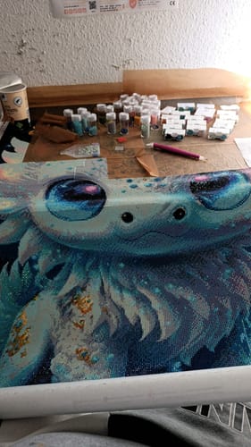 Customer photo review of 5D Diamond Painting AB Steine Magic Dragon