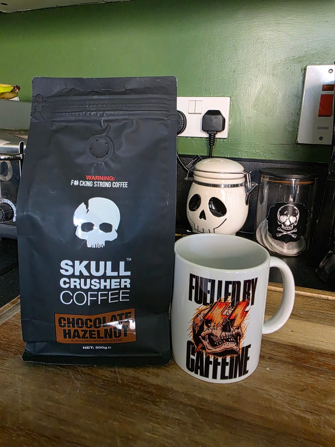Customer photo review of Skull Crusher Coffee - Chocolate Hazelnut - 500g