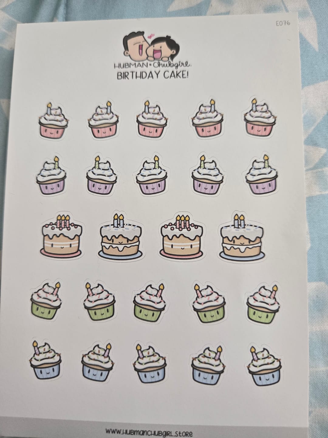 Customer photo review of Birthday Cake! Planner Stickers
