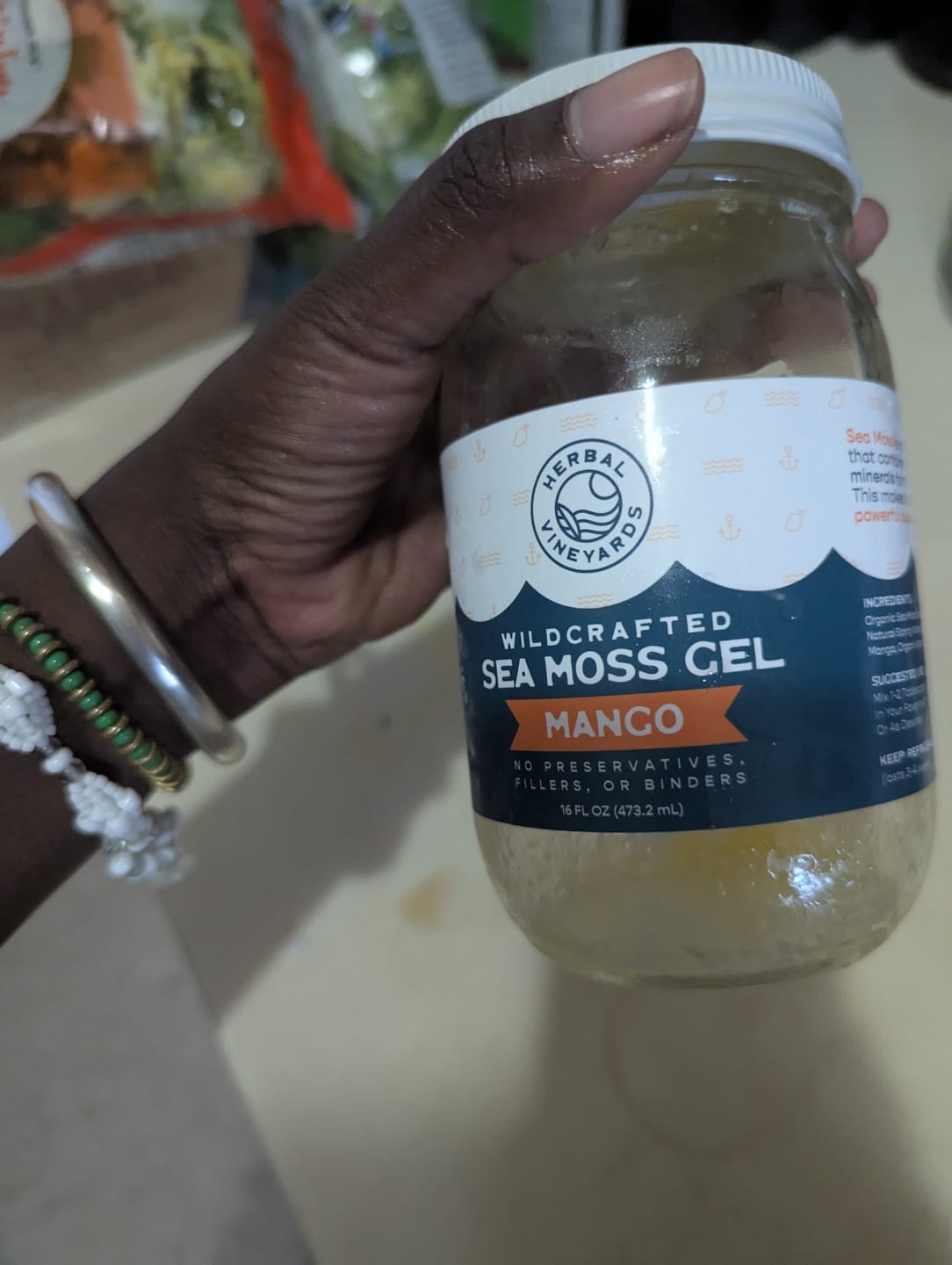 Customer photo review of EXCLUSIVE MANGO SEA MOSS GEL