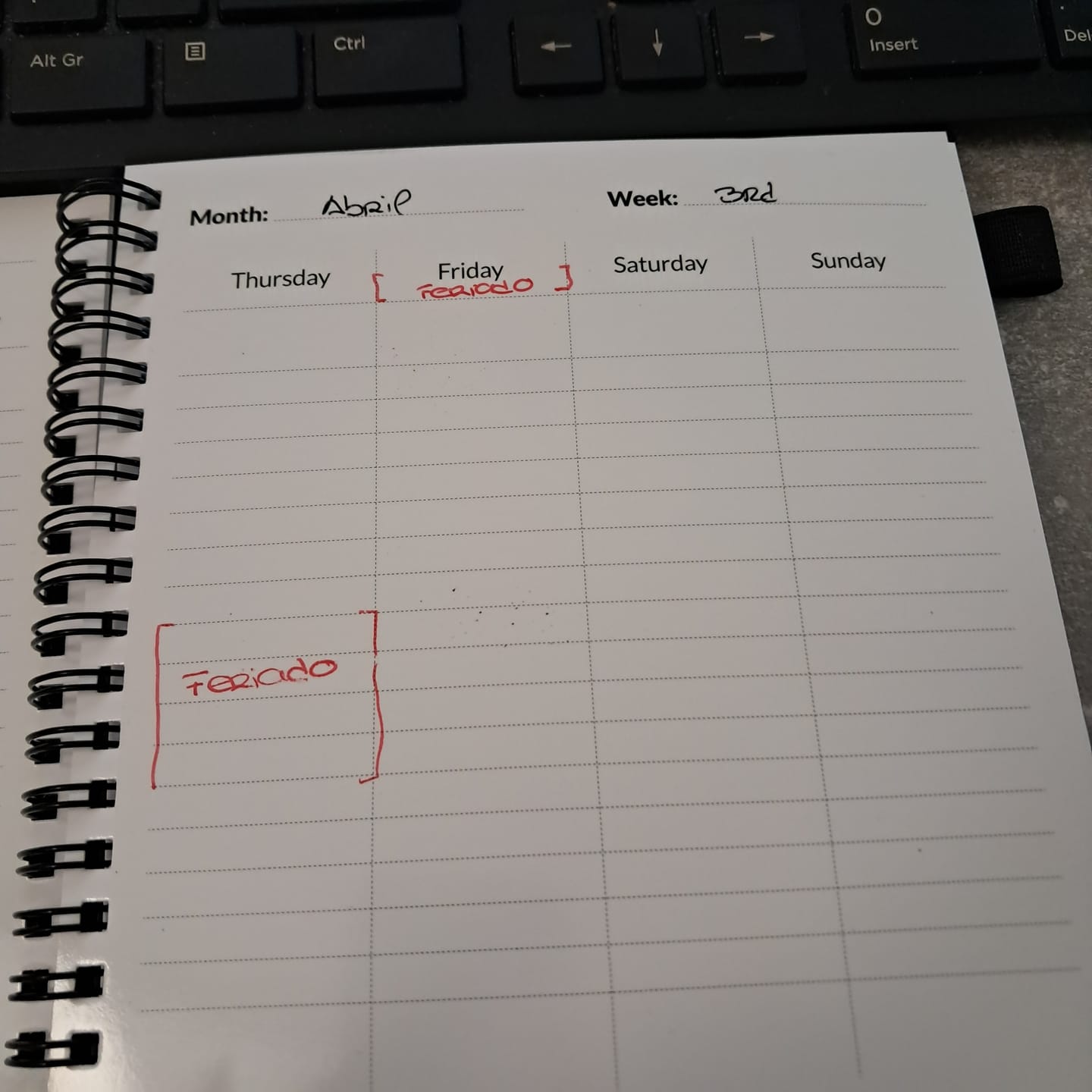 Customer photo review of Infinitebook Planner A5 Black