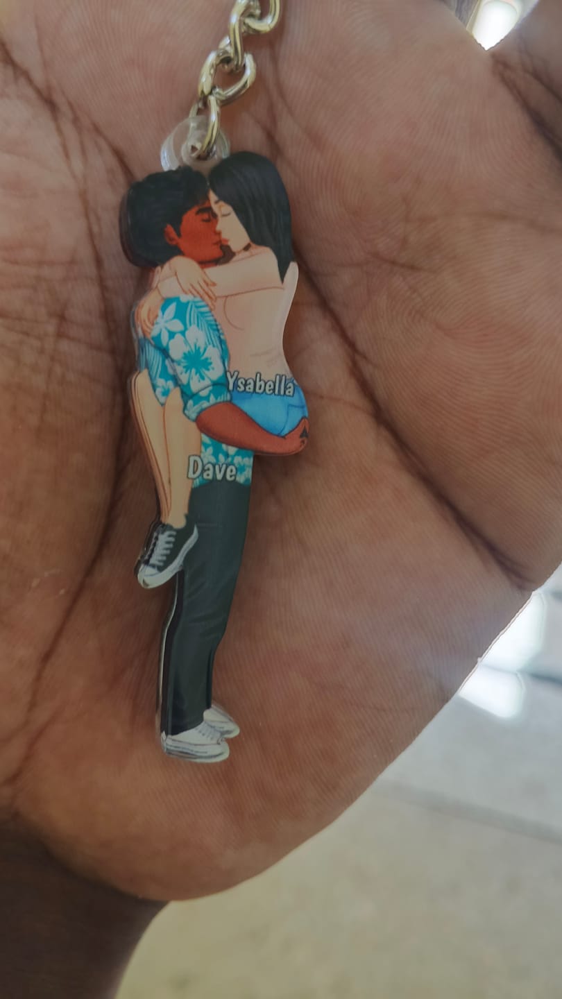 Customer photo review of Personalized Keychain, Couple Portrait, Firefighter, Nurse, Police Officer, Teacher, Gifts by Occupation