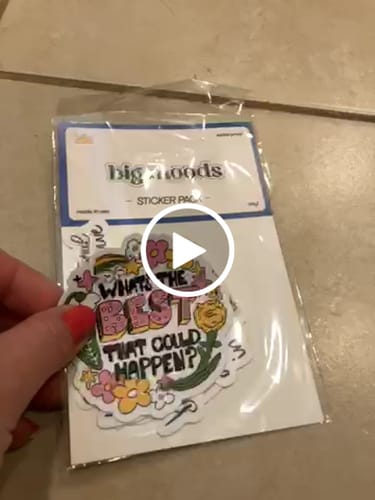 Customer video review of "What's The Best That Could Happen?" Inspirational Sticker