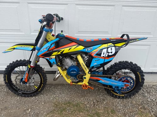 Customer photo review of Custom Seat Cover: 2022 KTM 65 SX