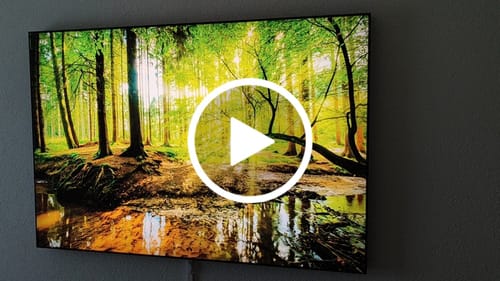 Customer video review of Canvalight® Leuchtbild | Wald mit Sonnenstrahlen | Querformat