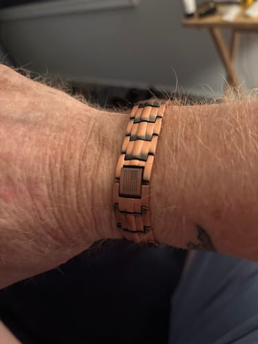 Customer photo review of Vitalis Copper Magnetic Bracelet : Helps Pair Veterans With A Service Dog Or Shelter Dog
