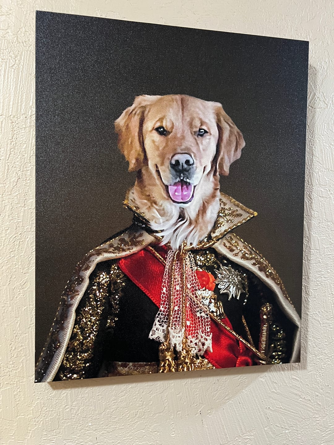 Customer photo review of Custom Pet Art Canvas Wrap