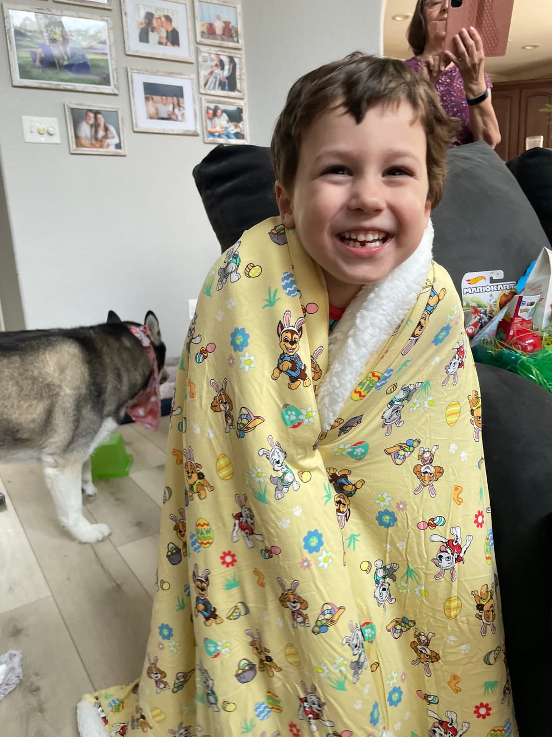 Customer photo review of PAW Patrol: Bunny Fun Bamboo Sherpa Blanket