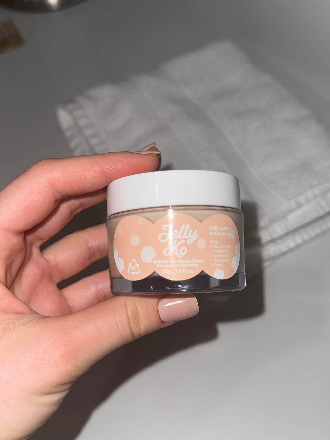 Customer photo review of Jelly Ko Bubble Tea Steam Cream