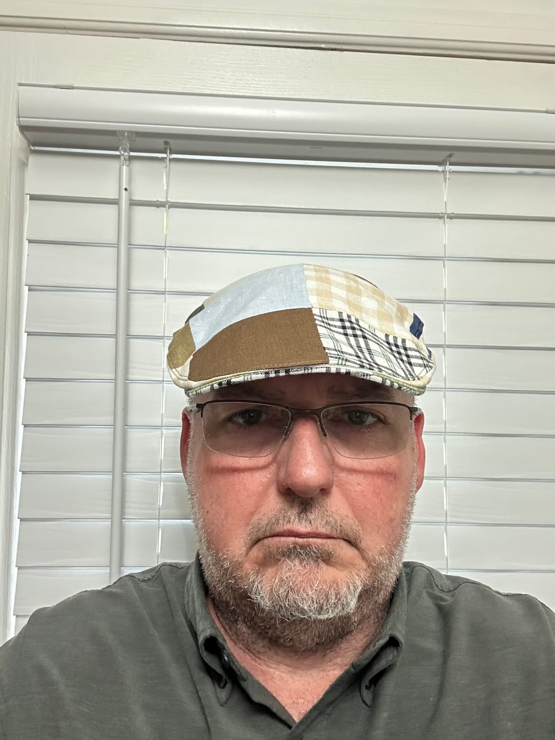 Customer photo review of Donegal Touring Cap Patchwork Linen