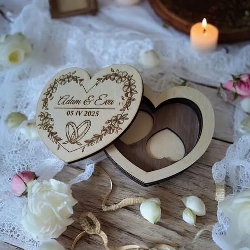 Customer photo review of Wooden jewelry ring box 4 bundle laser cut svg file