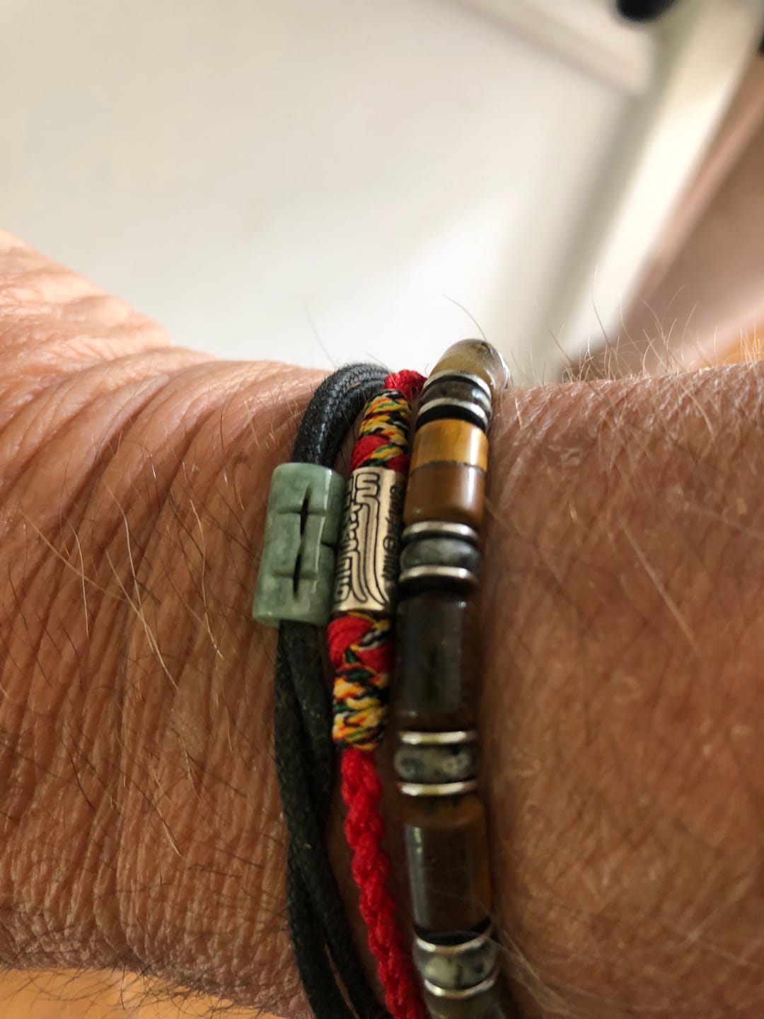 Customer photo review of Buddha Stones Handcrafted 925 Sterling Silver Everything Goes Well Design Protection Strength Bracelet Anklet
