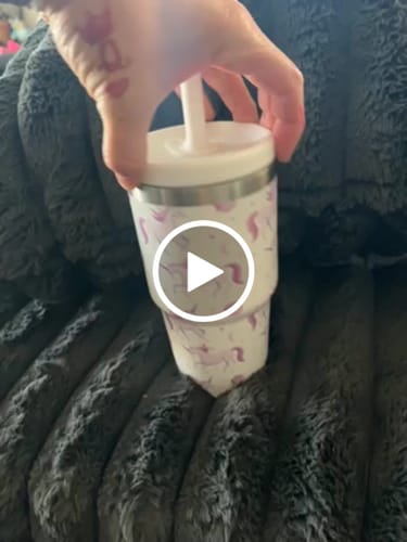 Customer video review of Unicorn Spill Proof Kids CREWCUP 20oz
