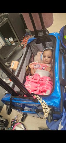 Customer photo review of Glam'r Gear® Mobile Changing Station™ Dance Duffel Bag with Built-In uHide® Rack