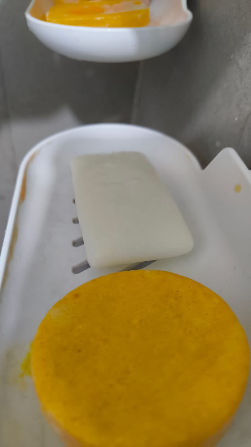 Customer photo review of Niacinamide + Glutathione Brightening & Age-Defying Soap