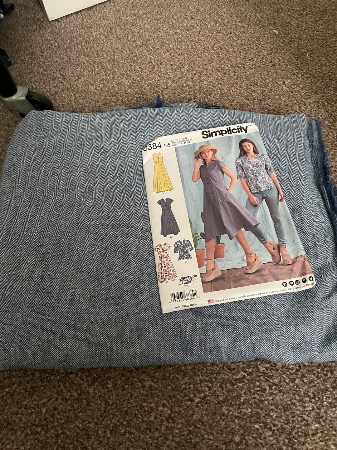 Customer photo review of Linen Textured Look Cotton Fabric