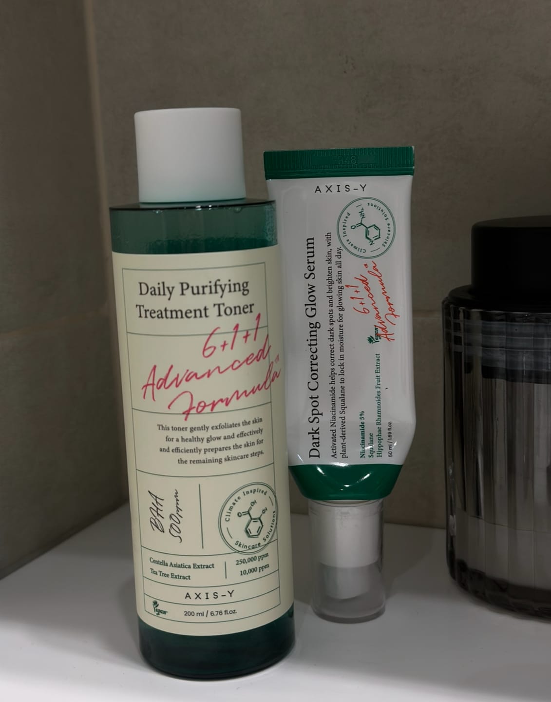 Customer photo review of Serums tumšo plankumu korekcijai AXIS-Y Dark Spot Correcting Glow Serum